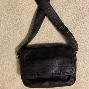 Black fossil cross body bag